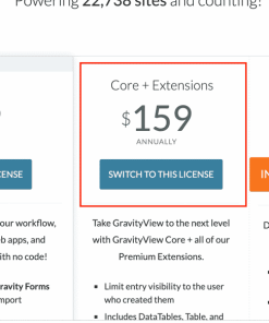 GravityView Core + Extensions.