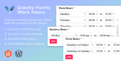 Gravity Forms Work Hours Field