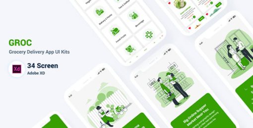 Groc - Grocery Delivery Adobe XD Template