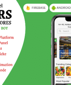 "Grocers" Multivendor Grocery Stores with Flutter + PHP Admin Panel + Owner App + Delivery Boy App