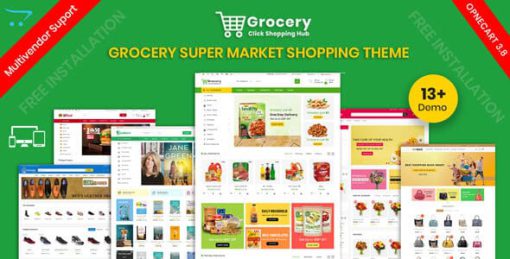 Grocery and Shopping OpenCart 3.X Multistore Theme (Shopping, Mall)