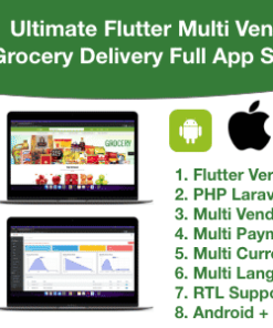 grocery / delivery services / ecommerce multi vendors(android + iOS + website) flutter 3 / laravel