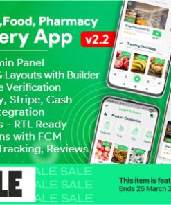 Grocery, Food, Pharmacy, Store Delivery Mobile App with Admin Panel