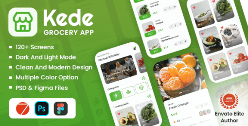 Grocery Mobile App HTML ( Framework 7 + PWA )