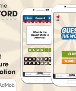 Guess The Word - Word Quiz Game Android Studio Project with AdMob Ads + Ready to Publish