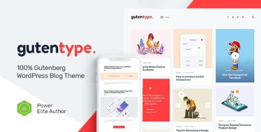Gutentype | 100% Gutenberg WordPress Theme for Modern Blog + Elementor
