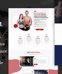 Gym Center - Fitness Unbounce Landing page