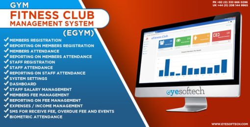 Gym / Fitness Club Management System with SMS and Biometric Integration v1.2 (eGym)