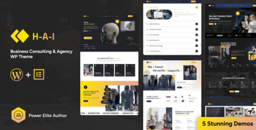 Hai - Elementor Agency  WordPressTheme