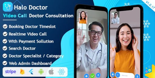 Halo Doctor - Video Call Doctor Booking Appointment Timeslot with Firebase