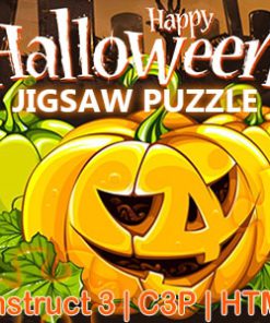 Happy Halloween Jigsaw Puzzle Game (Construct 3 | C3P | HTML5)