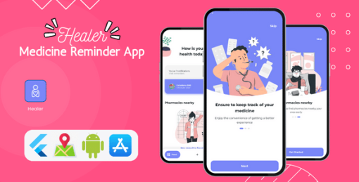 Healer v1.3 - Medicine Reminder App | Flutter, SQLite & Local Notification | Android & iOS
