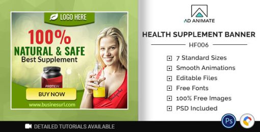 Health & Fitness | Health Supplement Banner (HF006)