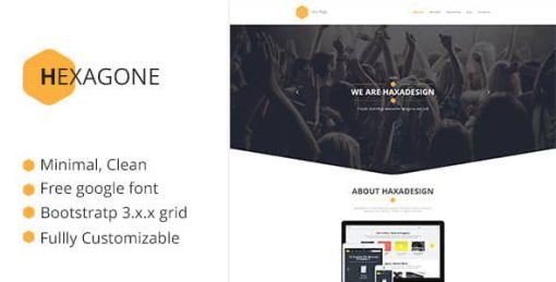 Hexagone - One Page Multi-Purpose Template