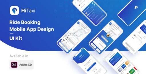 HiTaxi - Adobe XD UI Kit for Mobile App