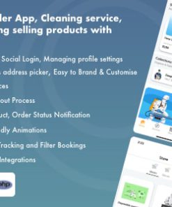 Home Service Provider App, Cleaning service, booking app including selling products with Admin Panel