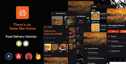 HomeChef - Multi Restaurant Food Delivery App | Ionic 5