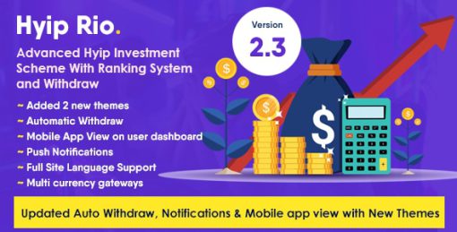 Hyip Rio - Advanced Hyip Investment Scheme With Ranking System and Automatic Withdraw