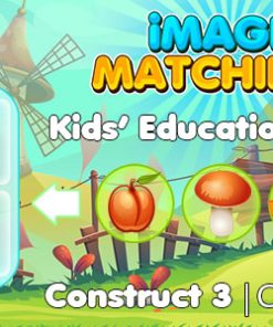 Image Matching Kids Learning Game (Construct 3 | C3P | HTML5) Educational Game