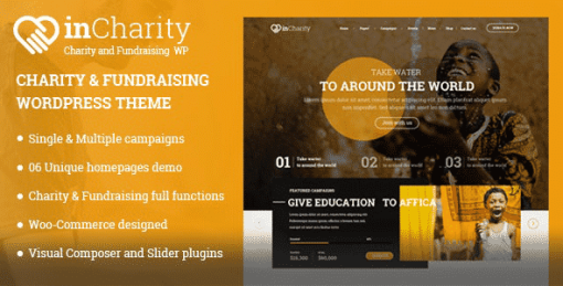 InCharity | Fundraising, Non-profit organization WordPress Theme