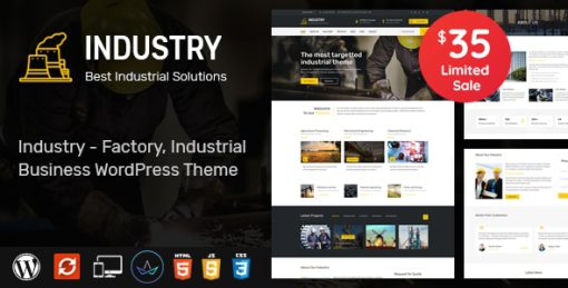 Industry - WordPress Theme for Factory and Industrial Business