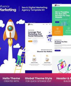 Influence Marketing - SEO & Digital Agency Elementor Template Kit