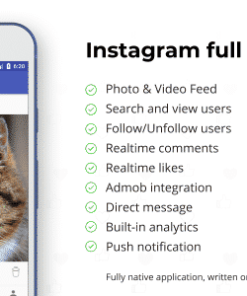 Instagram Android Full Applcation + Firebase Web (Photo&Video)