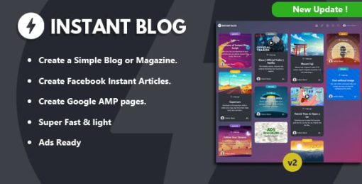 Instant Blog - Fast & Simple Blog Php Script