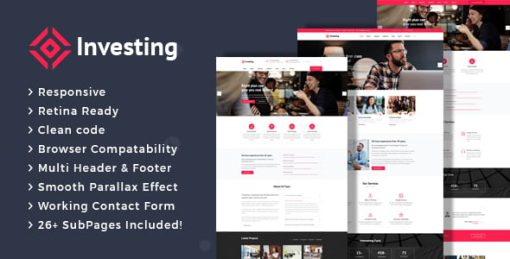 Investing - Business Consulting and Professional Services HTML Template