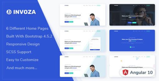 Invoza - Angular 10 Landing Page Template