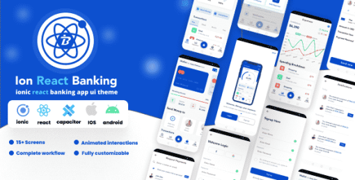 Ion React Banking - ionic react banking app ui theme