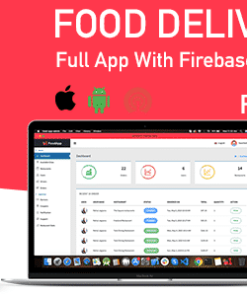 ionic 5 food delivery full (Android + iOS + Admin Panel PWA) app with firebase