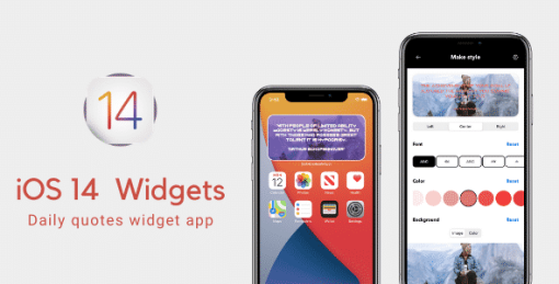 iOS14 widget Quote app with in app purchase
