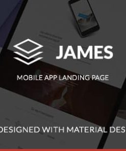 James - Material Design Mobile App Landing Page