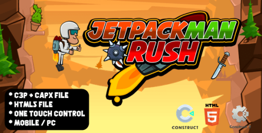 Jetpackman Rush - Construct 2/3 Game