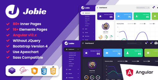 Jobie - Job Portal Angular Admin Dashboard Template