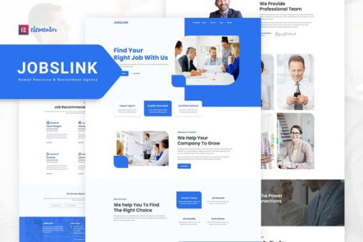 Jobslink – Human Resource & Recruitment Agency Elementor Template Kit