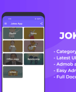 Jokes App with Admin Panel , Admob and Facebook Ads