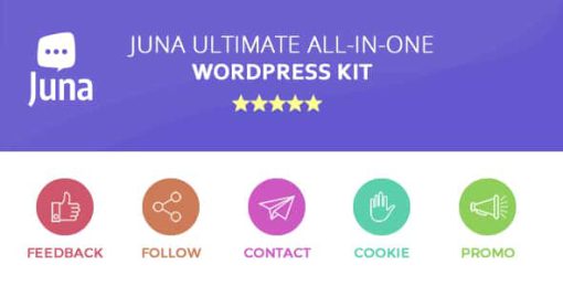 Juna Ultimate All-in-One, Feedback, Follow, Contact Form, Cookie, Promo Banner  Wordpress Kit