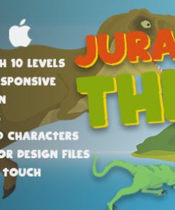 Jurassic Theft - HTML5 Dinosaur Vector Adventure Platformer Game