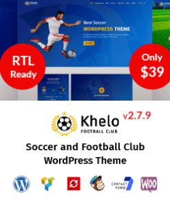Khelo - Soccer & Sports WordPress Theme
