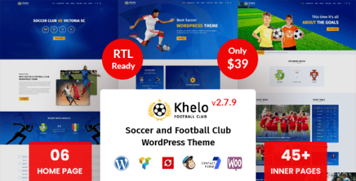 Khelo - Soccer & Sports WordPress Theme
