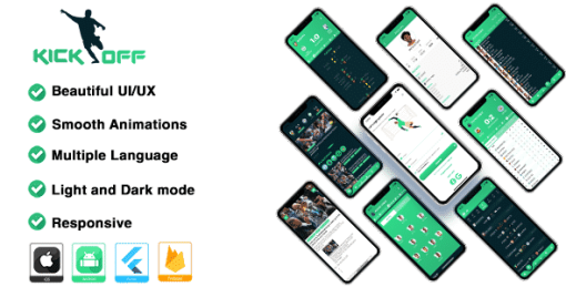 Kick-Off: Multiple Languages ( LiveScore, Events, statistics,... ) Api Flutter Application