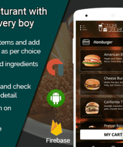 KING BURGER restaurant with Ingredients & delivery boy full IOS application