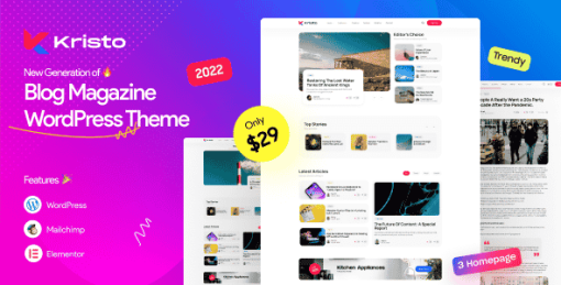 Kristo - Modern Magazine WordPress Theme