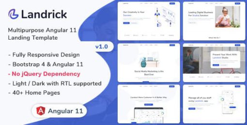 Landrick - Angular 11 Landing Page Template