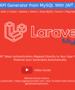 Laravel REST API Generator From MySQL With JWT Auth + Postman