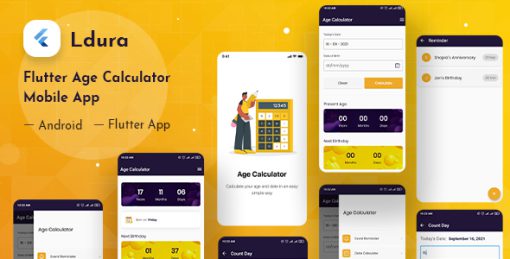 Ldura - Flutter Age Calculator Mobile App