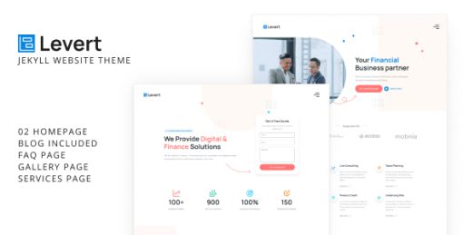 Levert - Financial Business Jekyll Website Theme