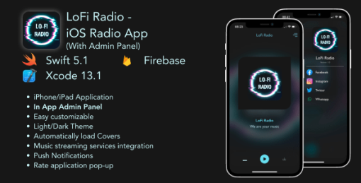 LoFi Radio - iOS Radio Application with Admin Panel